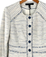 Chaqueta tweed con hilos