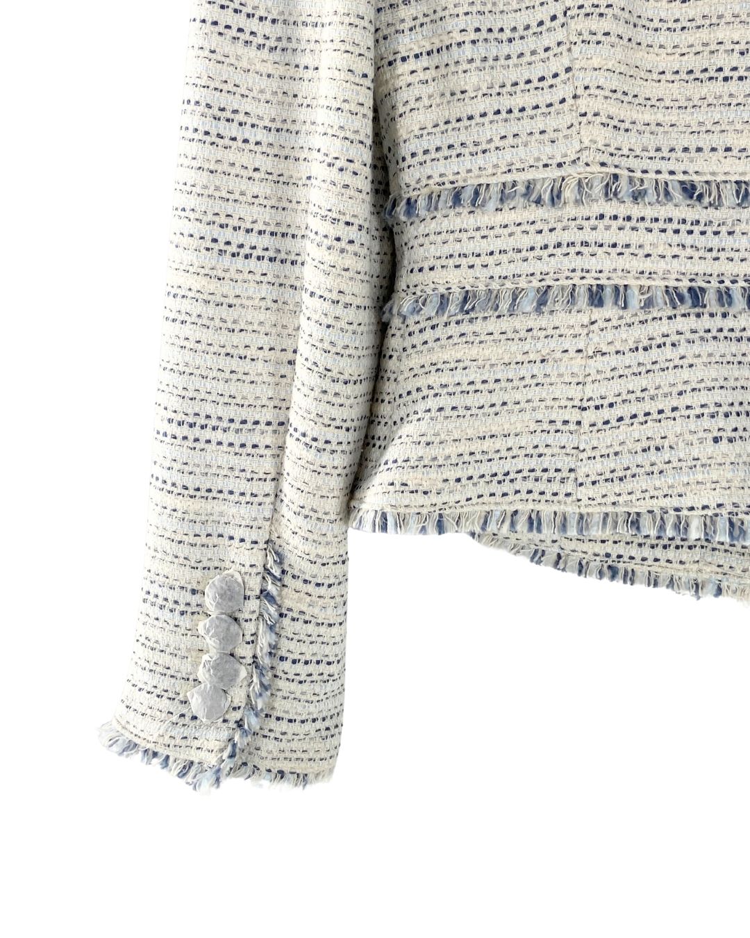 Chaqueta tweed con hilos