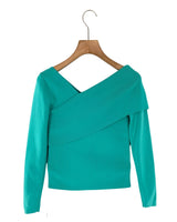 Blusa manga larga escote