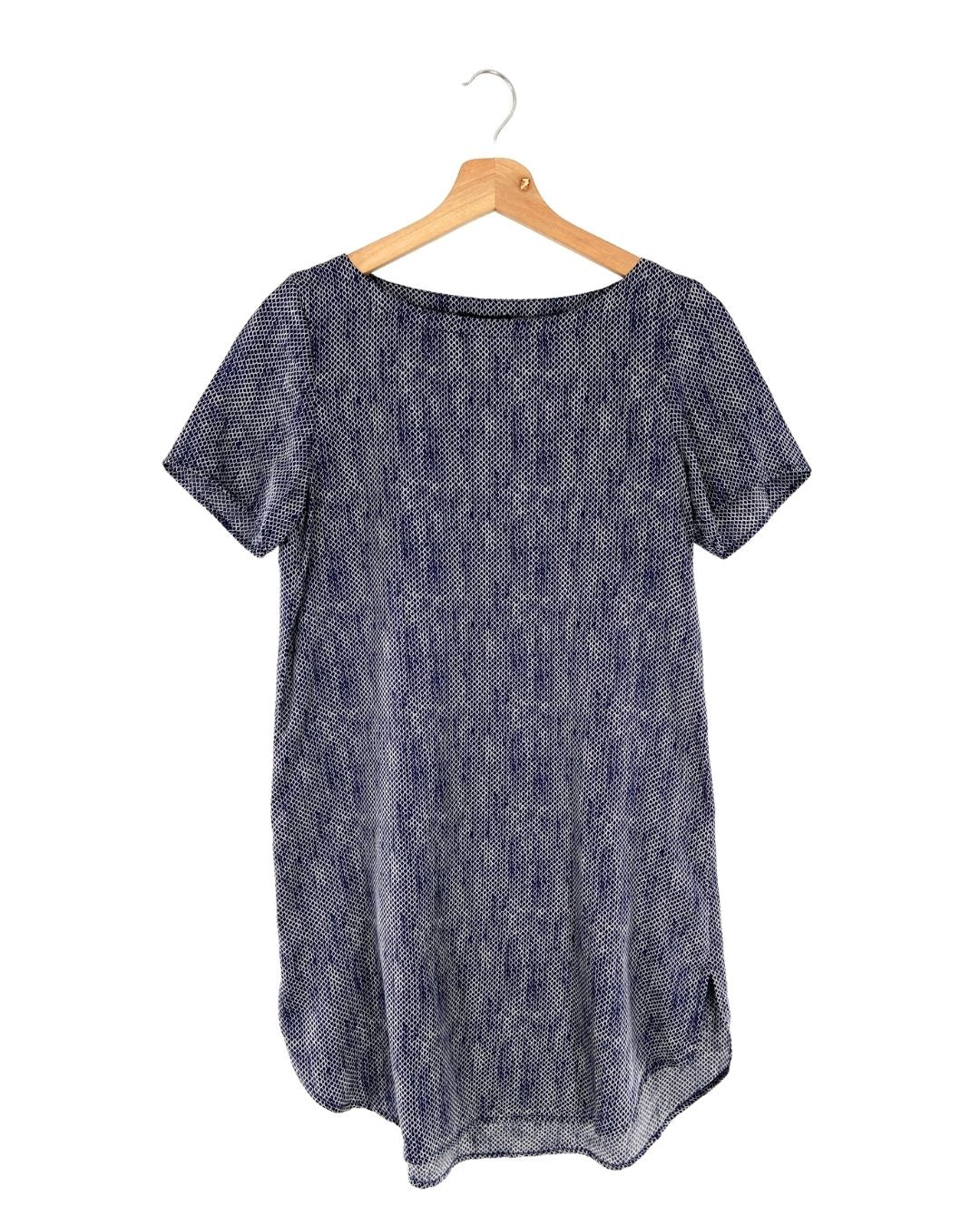 Vestido midi manga corta print