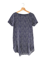 Vestido midi manga corta print