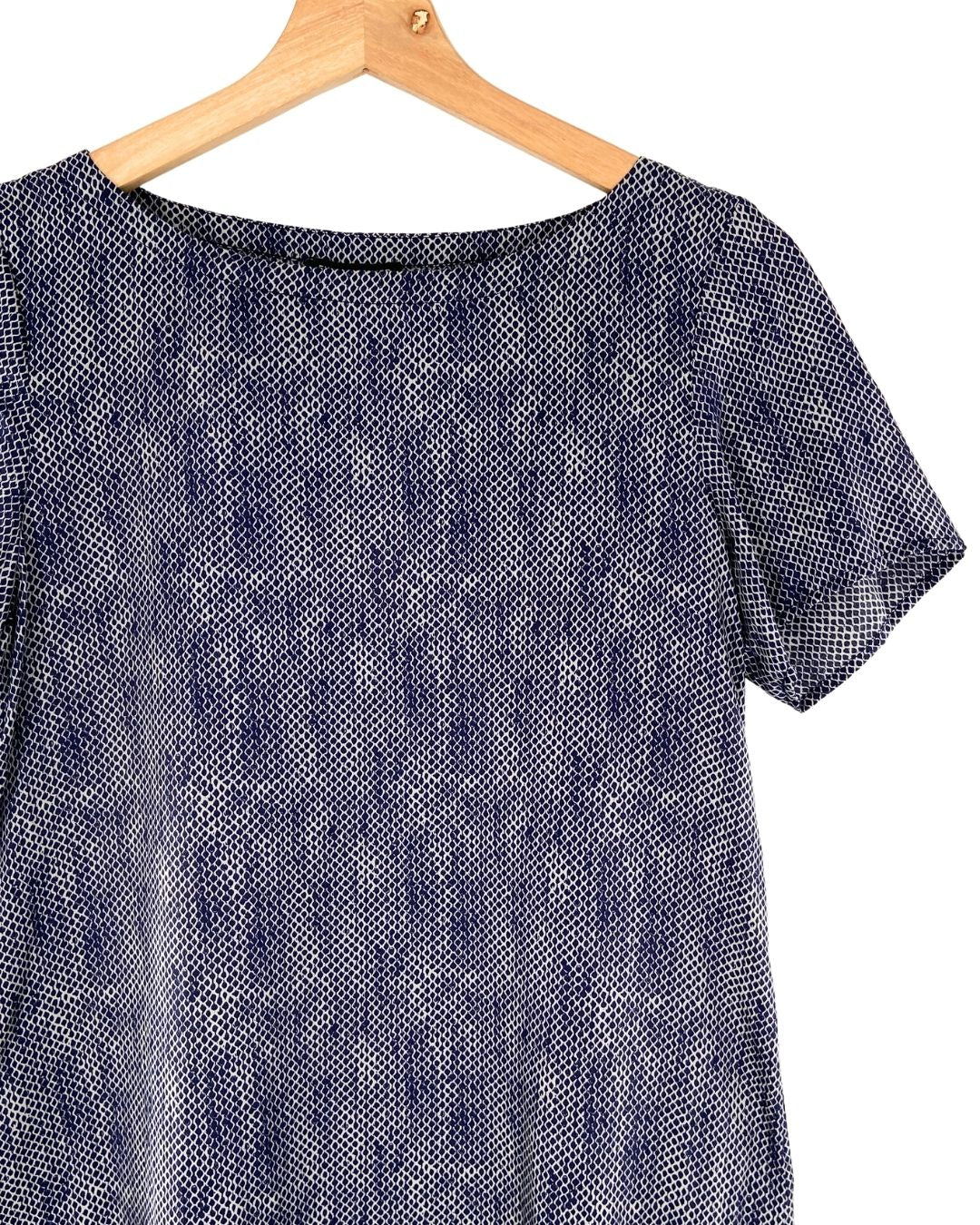 Vestido midi manga corta print