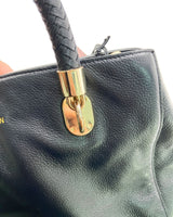 Hand bag con asas tejidas