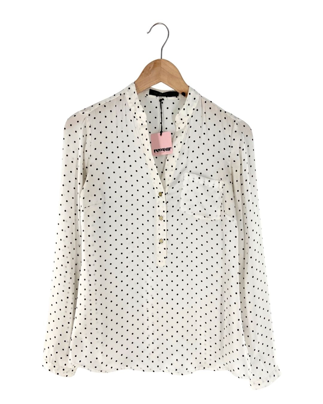 Blusa satinada manga larga