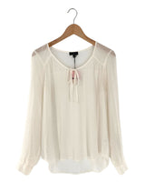 Blusa manga larga en plumeti