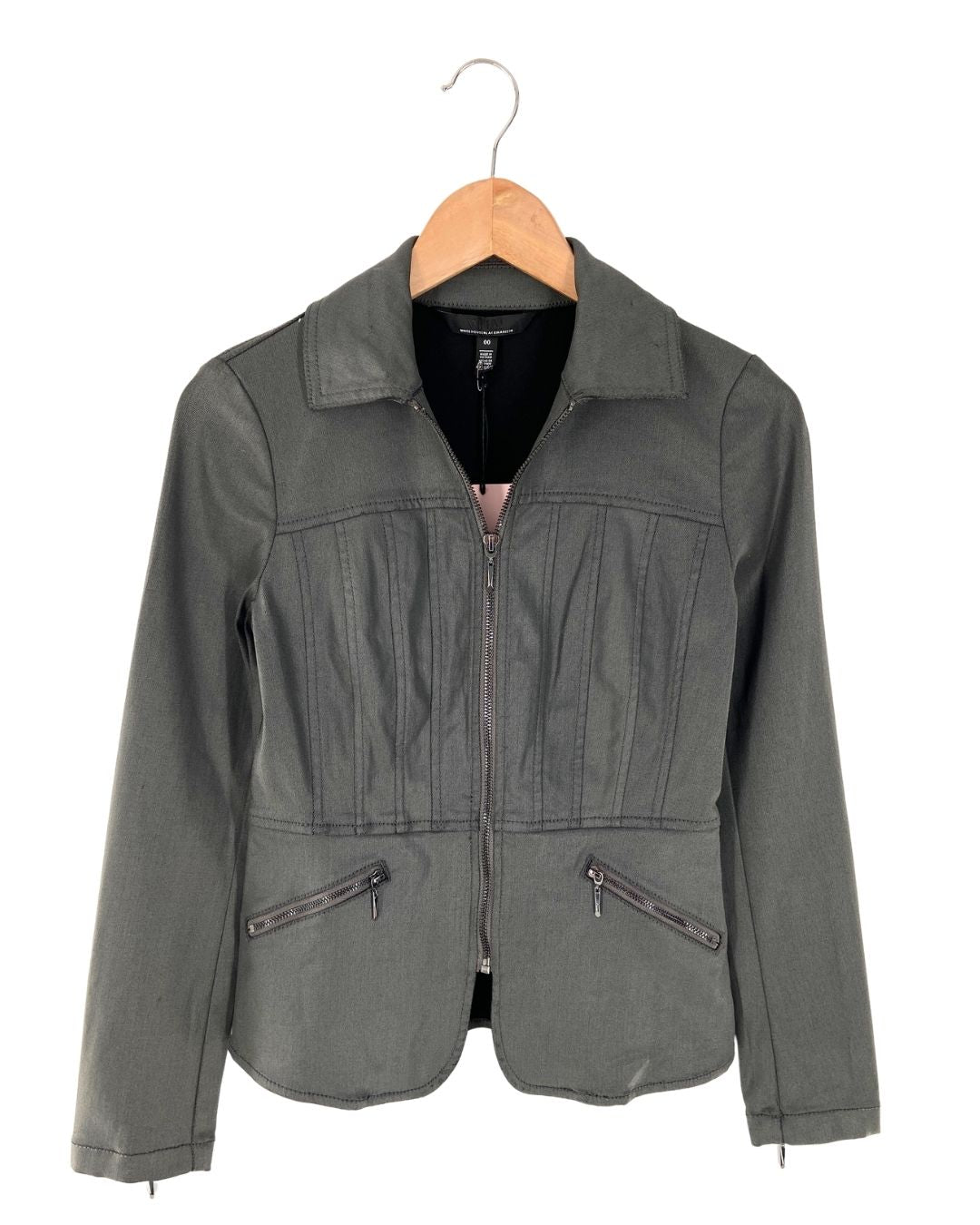 Chaqueta stretch efecto piel