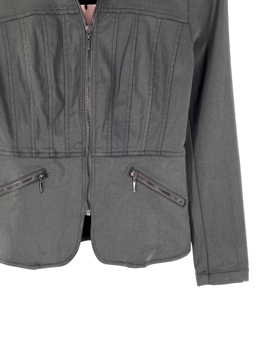 Chaqueta stretch efecto piel