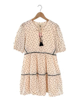 Vestido midi manga corta print