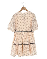 Vestido midi manga corta print