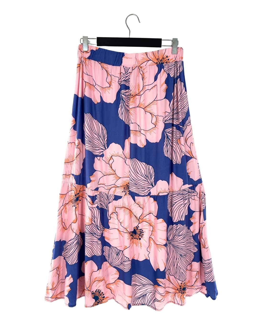 Falda midi cruzada print