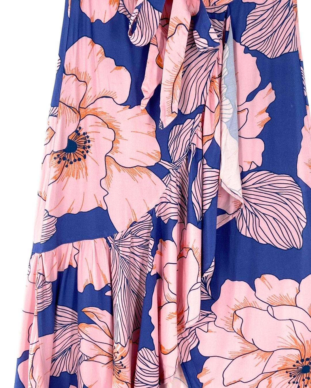 Falda midi cruzada print
