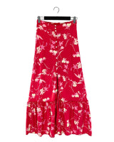 Maxi falda abotonada print