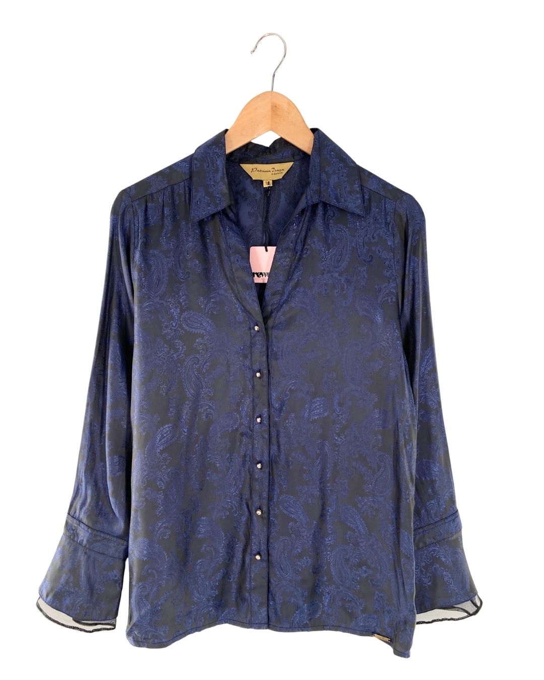 Camisa manga larga satinada