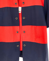 Blusa manga larga color block