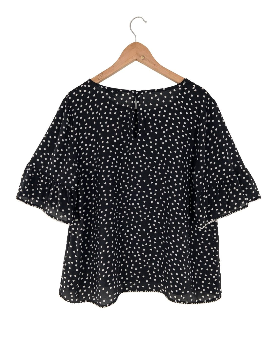 Blusa manga amplia print dots