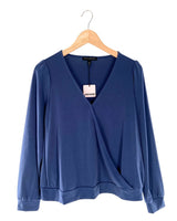 Blusa cruzada manga larga