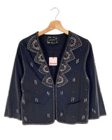 Chaqueta abierta bordada