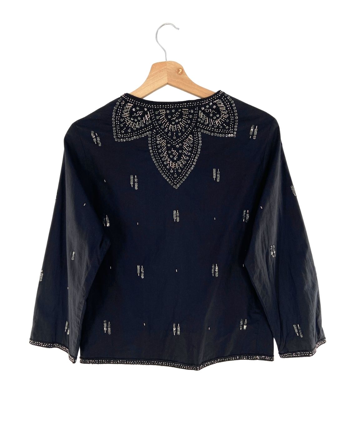 Chaqueta abierta bordada
