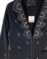 Chaqueta abierta bordada