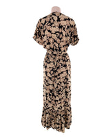 Maxi vestido manga corta print
