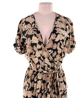 Maxi vestido manga corta print