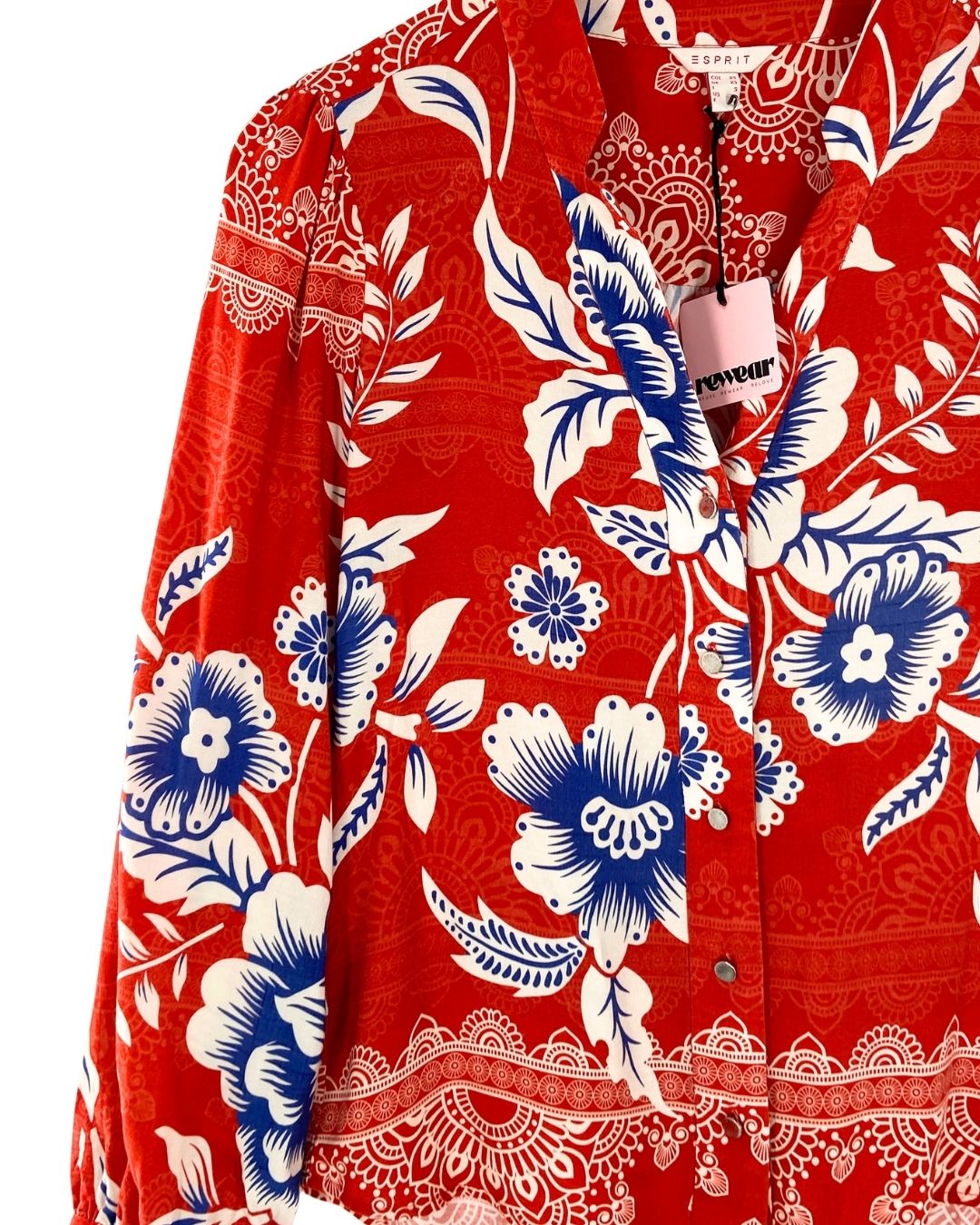 Blusa abotonada print flores