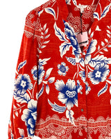 Blusa abotonada print flores