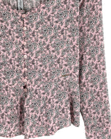 Blusa manga larga escote caido