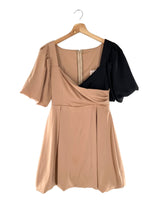 Vestido midi globo satinado