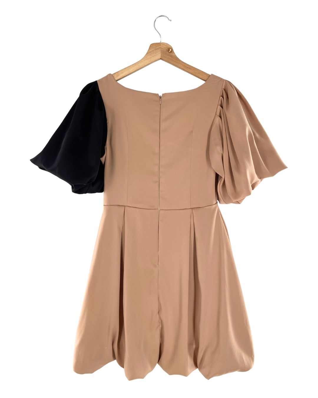 Vestido midi globo satinado