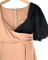 Vestido midi globo satinado