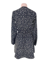 Vestido mini manga larga print