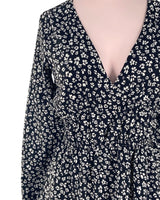 Vestido mini manga larga print