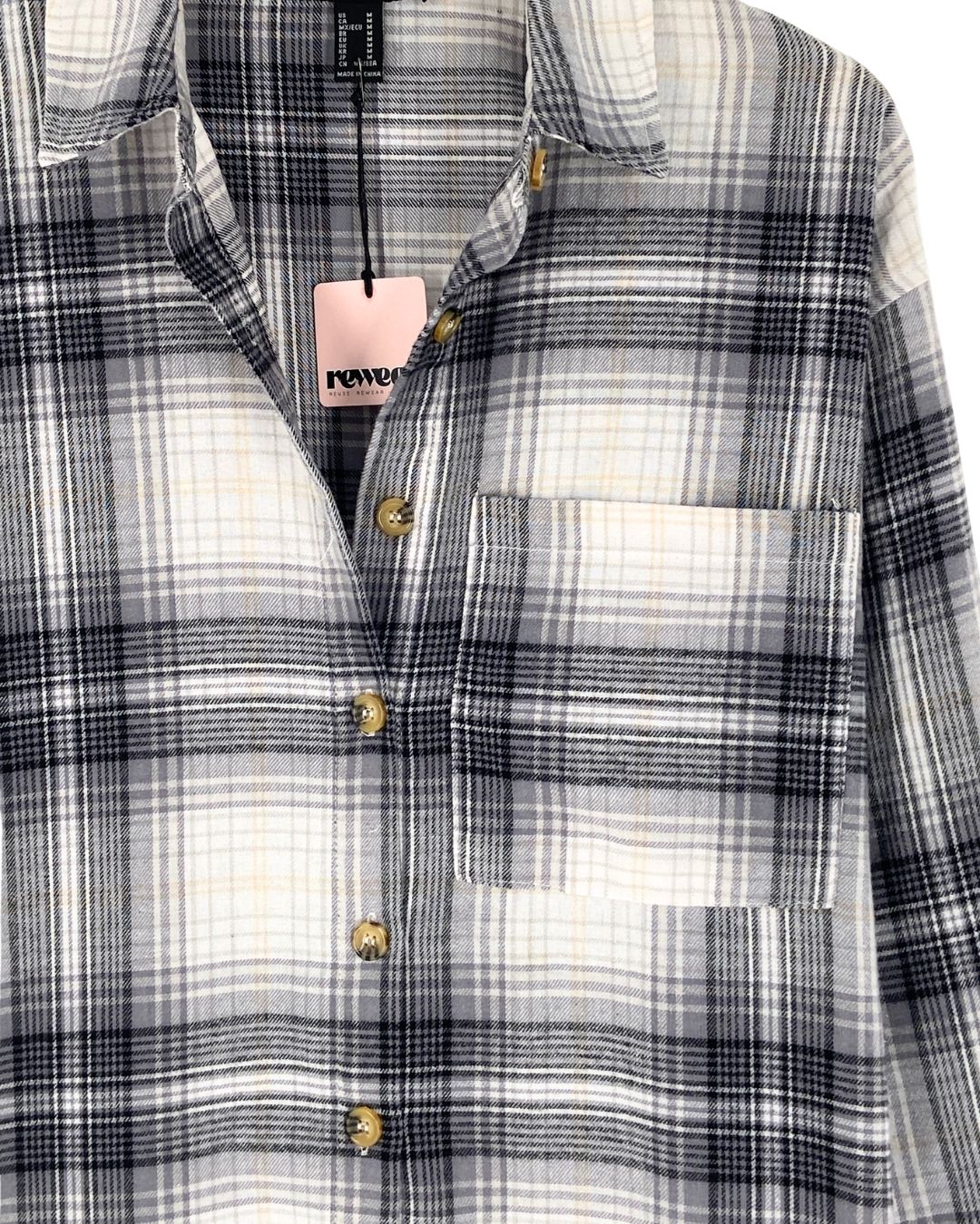 Vestido a cuadros abotonado