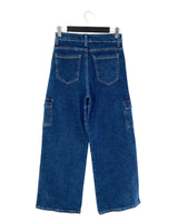 Jean stretch wide leg costuras