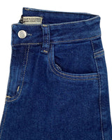 Jean stretch wide leg costuras