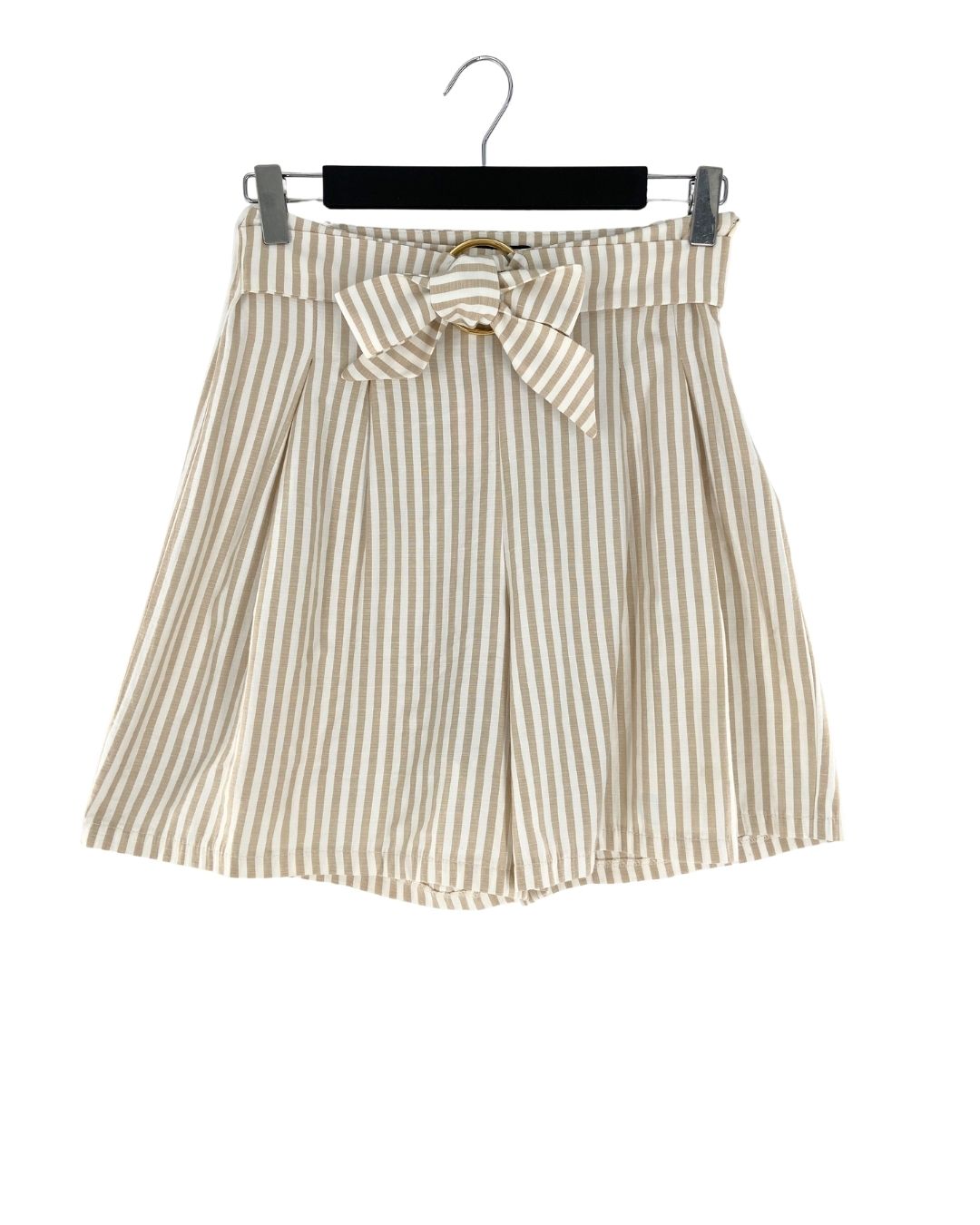 Short midi a rayas con lazo