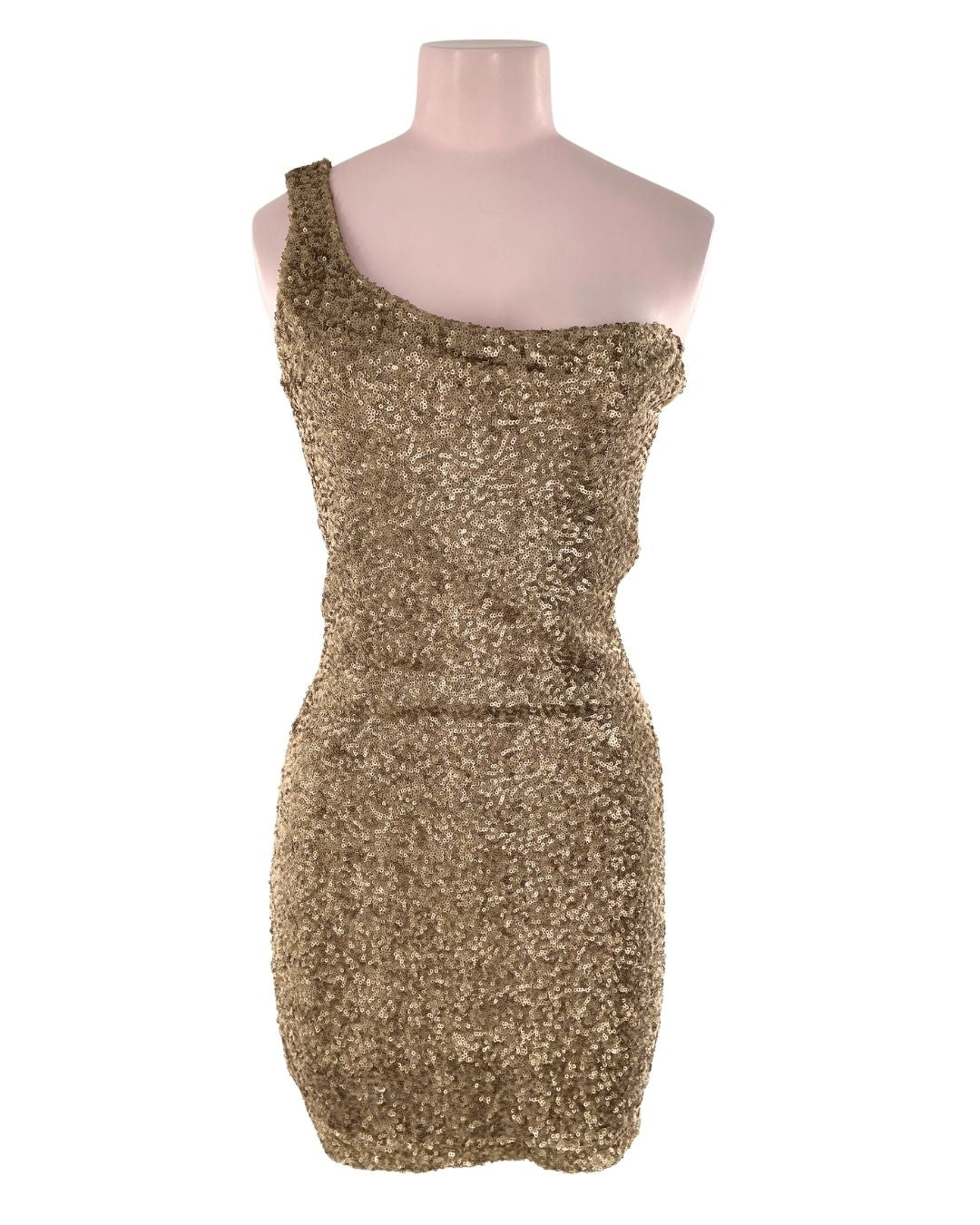 Vestido mini one shoulder