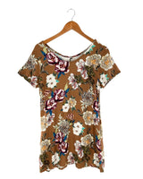 Vestido mini recto manga corta