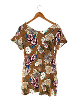 Vestido mini recto manga corta