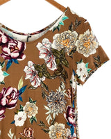 Vestido mini recto manga corta