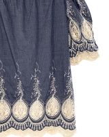 Vestido mini efecto denim