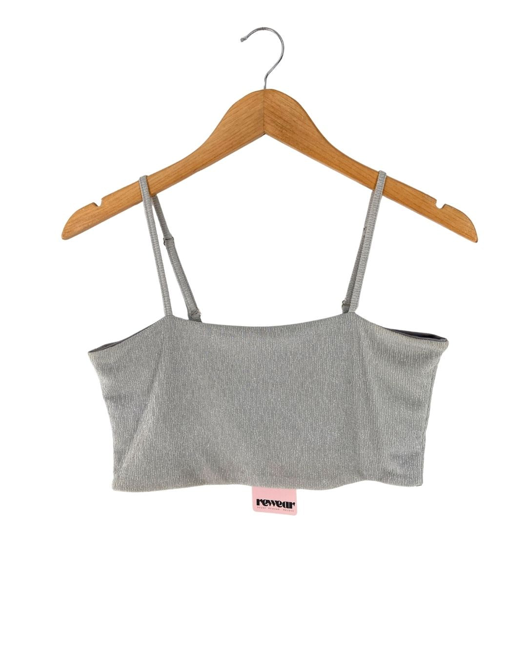 Crop top de tiras brillante