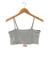 Crop top de tiras brillante