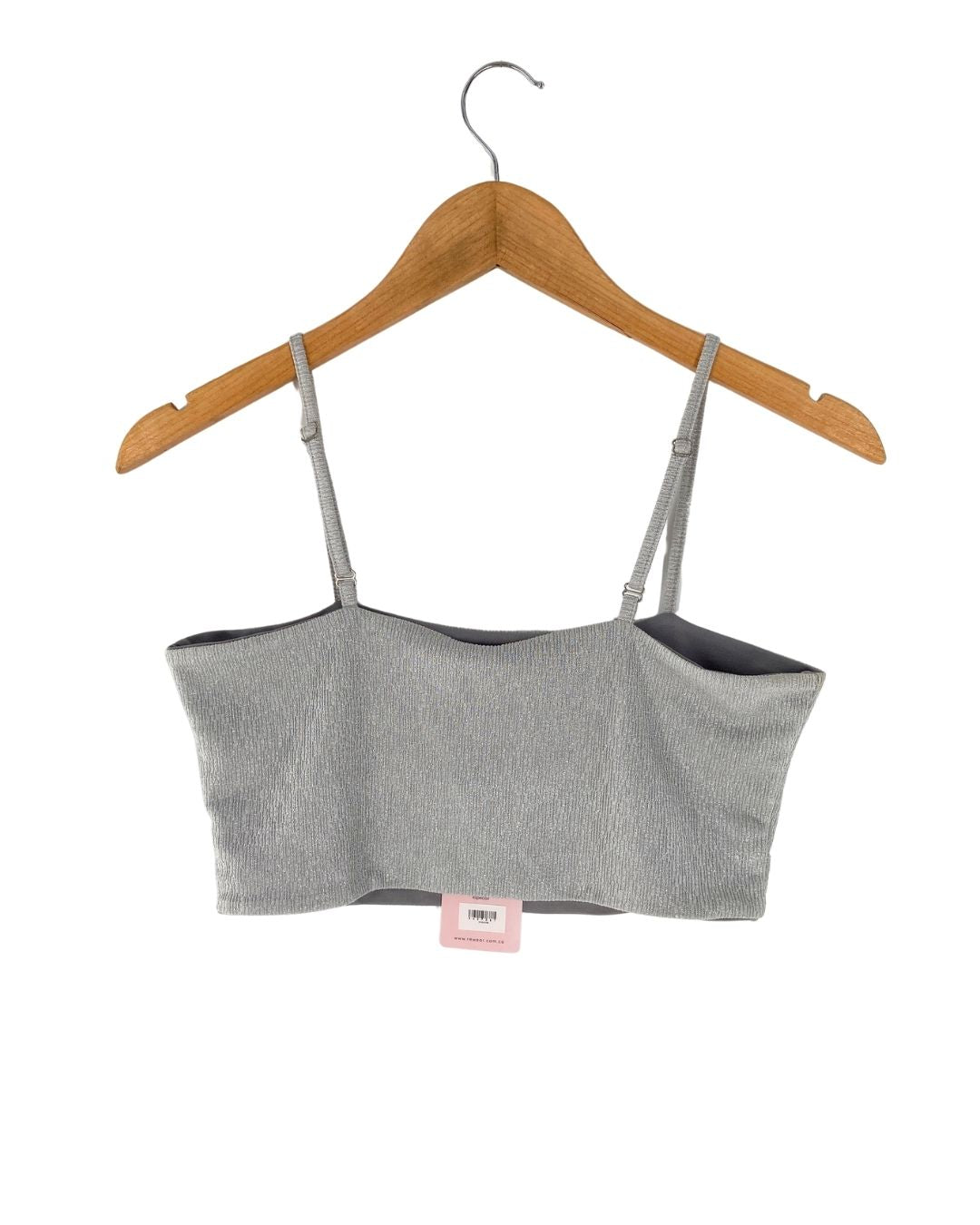 Crop top de tiras brillante