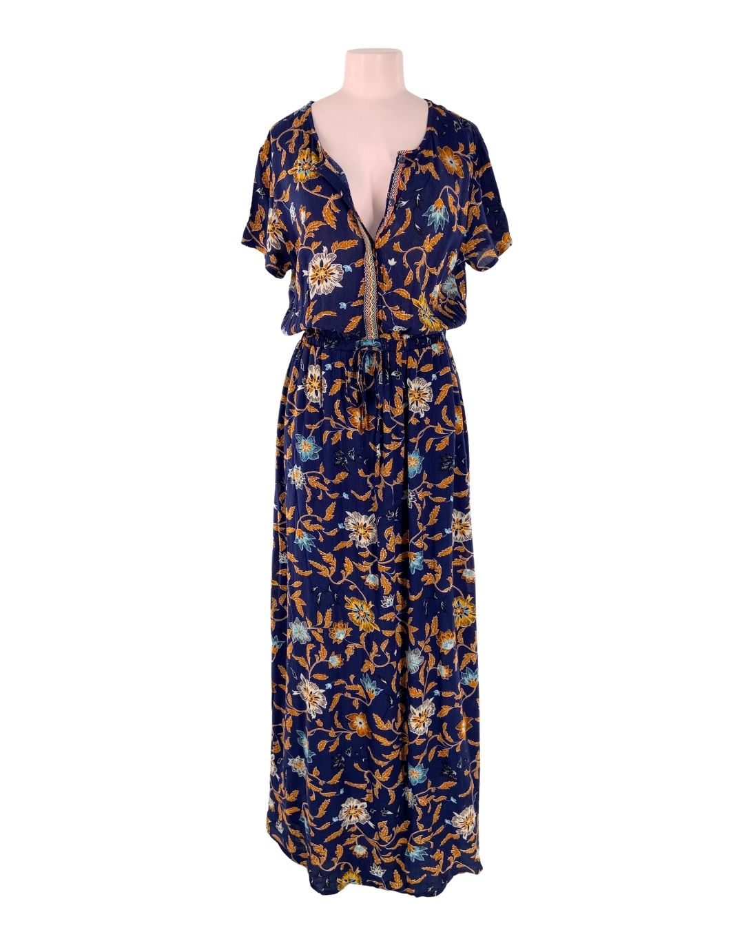 Maxi vestido con textura print