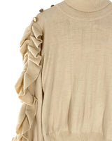 Saco cuello alto con vuelo