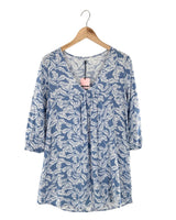 Vestido mini manga larga print
