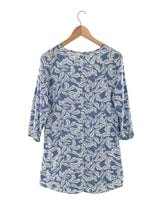 Vestido mini manga larga print