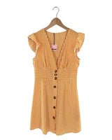 Vestido mini abotonado a rayas